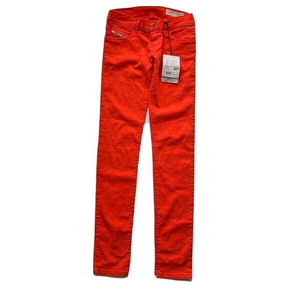 Diesel Women Denim Orange Getlegg Slim Skinny 0019Z Jeans Size W26 - Picture 8 of 8